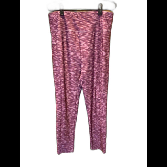 Zone Pro Womens Plus Size XL Varigated Burgundy Yoga Pilates Running  Leggings - Picture 1 of 12